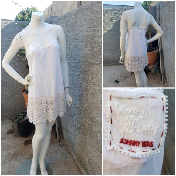 Johnny Was 4 Love and Liberty  Lace Lacey Slip Dress - Picture 3 of 3